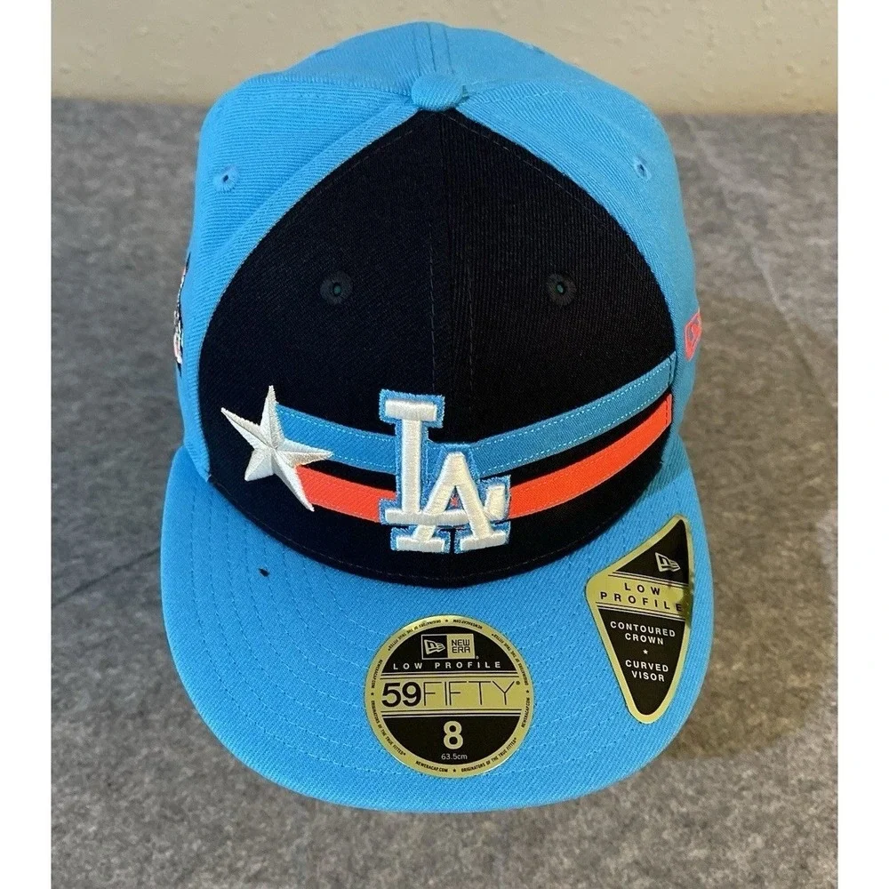 New Era 59FIFTY LA Dodgers 2024 MLB ALL-Star Game Fitted Hat Size 8 Blue/Black